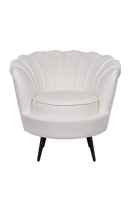 Кресло ракушка Pearl Beige на черных ножках в Москве Кресло ракушка Pearl Beige на черных ножках