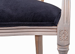 Мягкий стул с подлокотниками Delo Arm Black Velvet №6