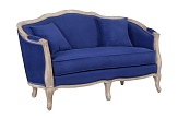 Дизайнерский двухместный диван Darcy 2 ампир синий №1