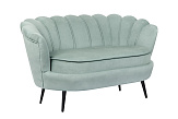 Диван ракушка Pearl Double Green на черных ножках №1