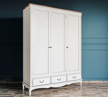 Шкаф "Леонтина (Leontina)" для одежды трехстворчатый с ящиками арт ST9327KR/3