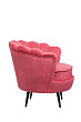 Низкое кресло ракушка Pearl Karmin на черных ножках №2