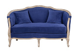 Дизайнерский двухместный диван Darcy 2 ампир синий №0