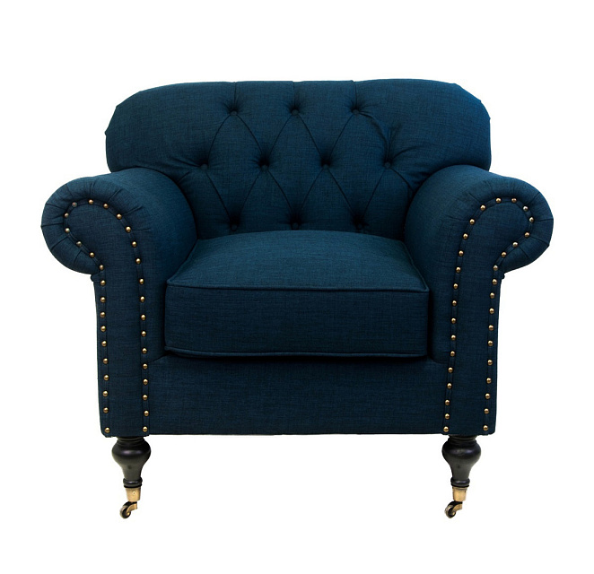 Классическое кресло Kavita Dark Blue