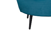 Диван для гостиниц Pearl Triple Marine Velvet на черных ножках №6