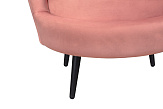 Низкое кресло ракушка Pearl Pink V3 на черных ножках №6
