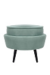 Пуф Pearl Adorn Green на черных ножках №0