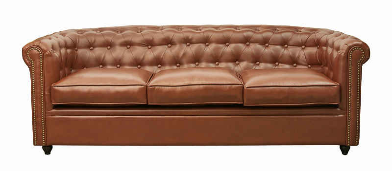 Трехместный диван кожаный лофт Karo brown 3S коричневый в Москве Трехместный диван кожаный лофт Karo brown 3S коричневый