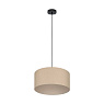 900859 Подвесной светильник (люстра) FENIGLIA, 1X40W (E27), ?380, сталь, черный / текстиль, лен, беж