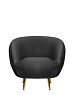 Мягкое кресло для гостиниц Small Benee Black №1