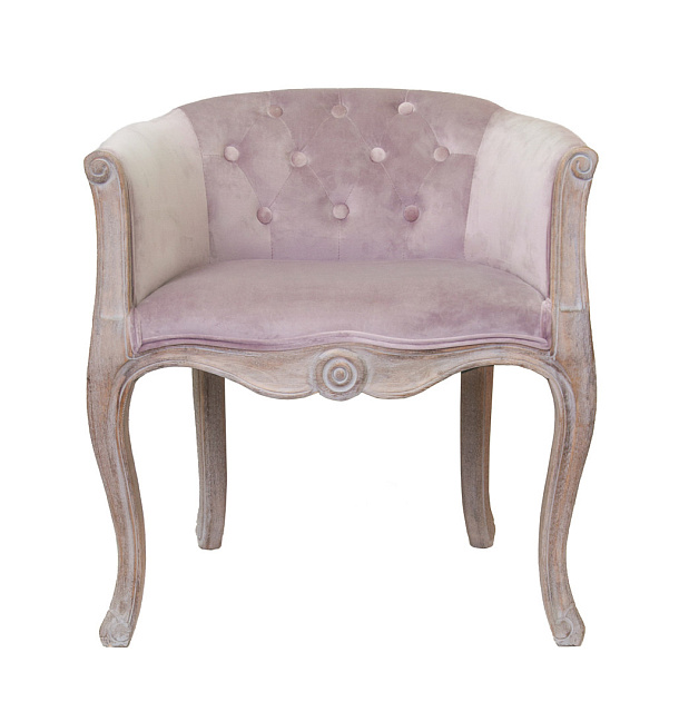 Низкое кресло ретро Kandy Pink Velvet