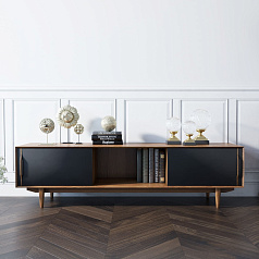 Консоль под TV в Скандинавском стиле "Bruni Black" арт BR-22Black