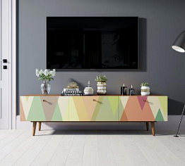 Комод "Berber" с ящиками низкий под TV принт 16 арт BB19/Print_16