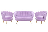 Комплект кресел и дивана ракушка Pearl Double Purple №0