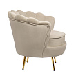 Низкое кресло ракушка Pearl Taupe №2
