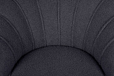 Низкое кресло ракушка Pearl Black Boucle №5