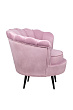 Кресло ракушка Pearl Pink на черных ножках №2