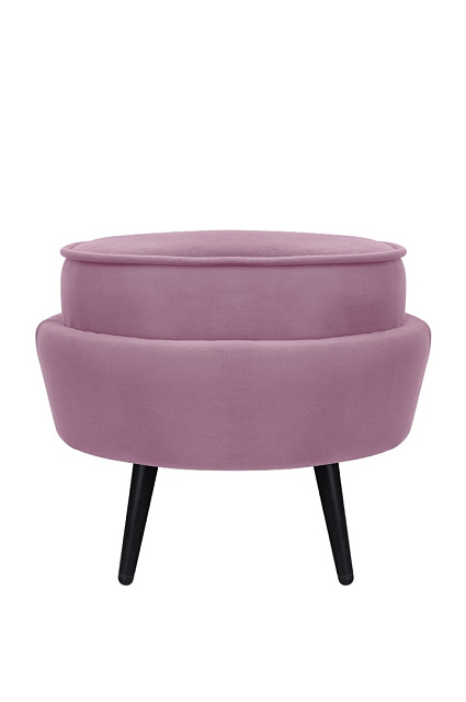Пуф Pearl Adorn Pink на черных ножках в Москве Пуф Pearl Adorn Pink на черных ножках