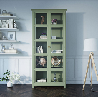 Шкаф со стеклянными дверками "Оливия (Olivia)" арт CB3005