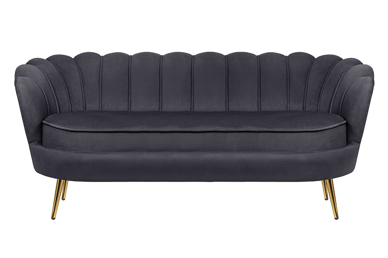 Трехместный диван ракушка для гостиниц Pearl Triple Black