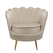 Низкое кресло ракушка Pearl Taupe №0