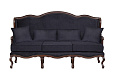 Прямой трехместный диван Brody черный