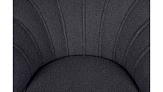 Низкое кресло ракушка Pearl Black Boucle на черных ножках №5