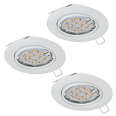 75349 Комплект светодиодных встраиваемых светильников EINBAUSPOT LED, 3x3W (GU10), 87х87, сталь, белый