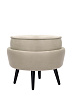 Пуф Pearl Adorn Taupe на черных ножках №1