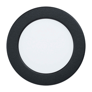 99143 Светодиодный встраиваемый светильник FUEVA 5, 5,5W (LED), ?117, ET26, 650lm, 3000K, сталь, черный/пл