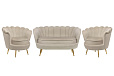 Комплект кресел и дивана ракушка Pearl Double Taupe