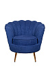 Низкое кресло ракушка Pearl синий №0