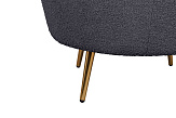 Низкое кресло ракушка Pearl Black Boucle №6