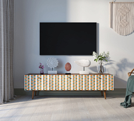 Комод "Berber" с ящиками низкий под TV 23 принт арт BB19/Print_23