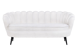 Диван ракушка для гостиниц Pearl Triple Boucle на черных ножках