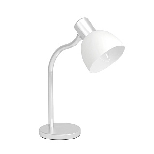 901061 Настольная лампа MACERE, 1х60W (E27), L220, B120, H340, сталь, черный, текстиль, белый /  сте