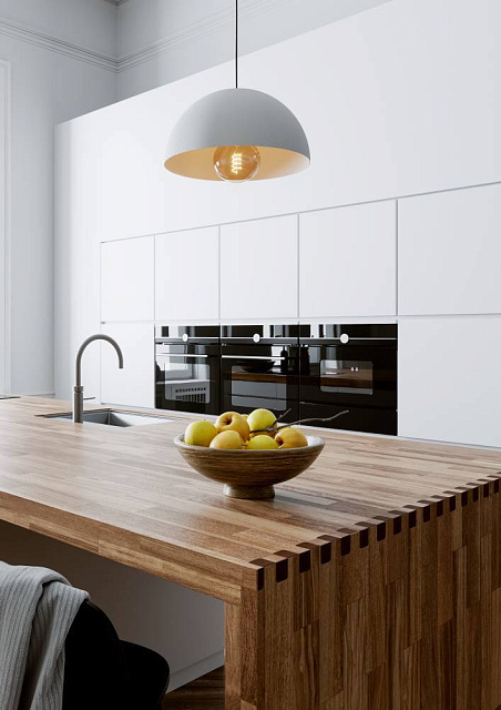 901136 Подвесной светильник GAETANO, 1х40W (E27), H1100, ?380, сталь / белый