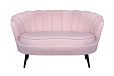 Диван ракушка Pearl Double Pink на черных ножках