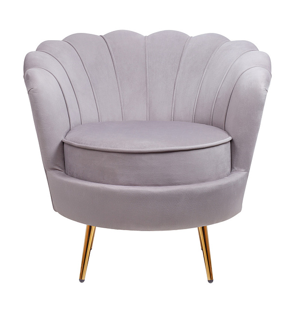 Низкое кресло ракушка Pearl Grey