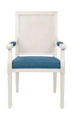Мягкий стул с подлокотниками Wilton White