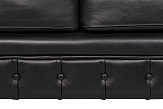Диван из черной кожи Chesterfield Black Leather 2S №4