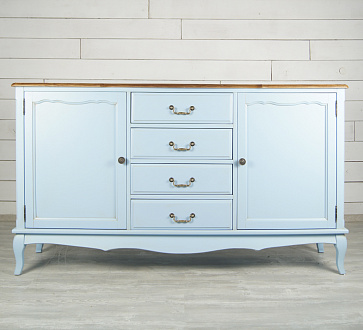 Голубой комод "Леонтина (Leontina)" с дверками и ящиками арт ST9351B