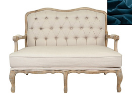 Прямой диван модерн Yareli синий