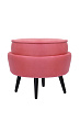 Пуф Pearl Adorn Karmin на черных ножках №1
