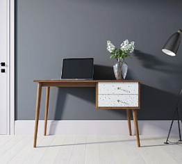 Стол рабочий "Berber" принт 15 с одной тумбой арт BB20/Print_15