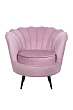 Кресло ракушка Pearl Pink на черных ножках №0