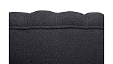 Низкое кресло ракушка Pearl Black Boucle на черных ножках №4