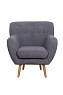 Низкое кресло Fuller Grey Boucle