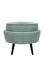 Пуф Pearl Adorn Green на черных ножках