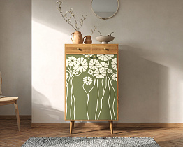 Комод "Berber" два ящика и дверки арт BB46/Print_53